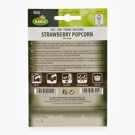 Semințe porumb Strawberry 6.5g