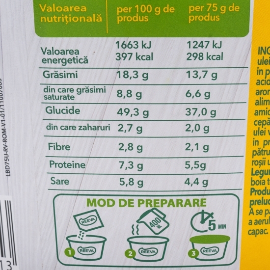 Supă instant cu gust de pui 75g