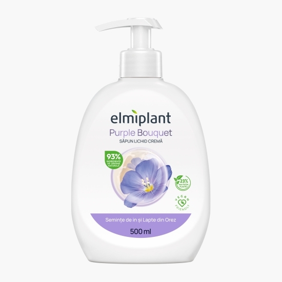 Săpun lichid cremă Semințe de in & Lapte de orez, 0.5l