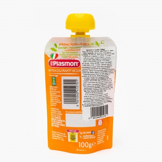 Piure Mixt de fructe măr, banană și pară, +6 luni, 100g