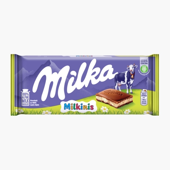 Ciocolată cu lapte și umplutură cu cremă de lapte Milkinis 100g