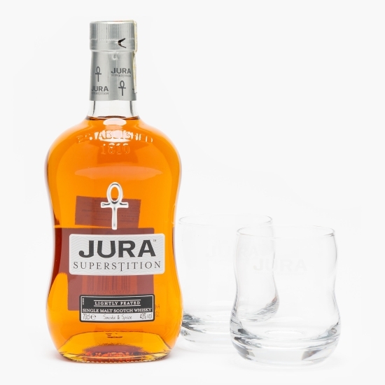 Single Malt Whisky, 43%, Scotland, 0.7l + 2 pahare