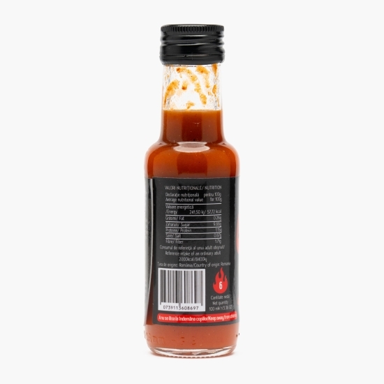 Sos iute Guava Lava (ardei iute Trinidad Moruga Scorpion, guava și ananas) 100ml
