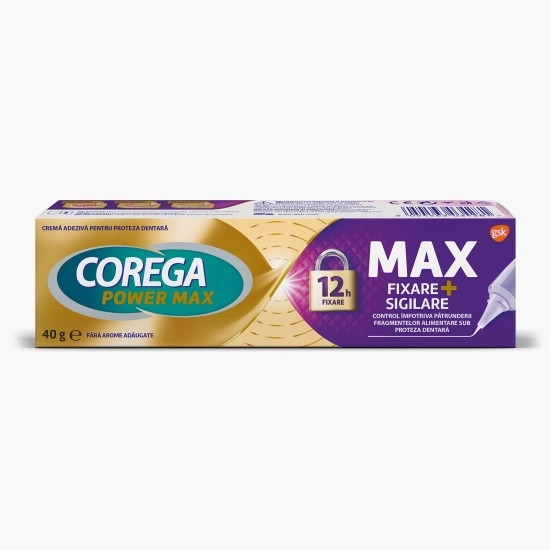 Cremă adezivă pentru proteza dentară Max Fixare + Sigilare 40g