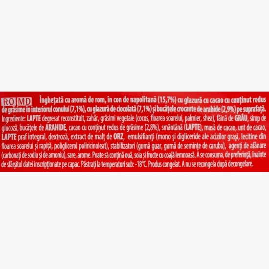Înghețată cornet cu aromă de rom 120ml
