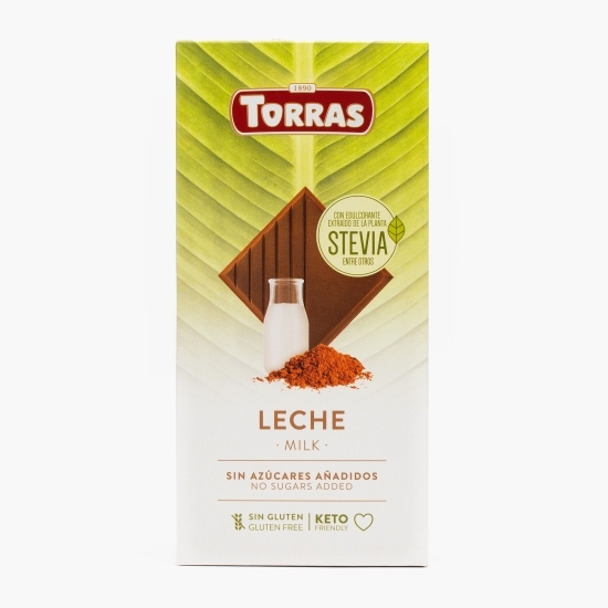 Ciocolată cu lapte cu Stevia, fără zahăr adăugat 100g