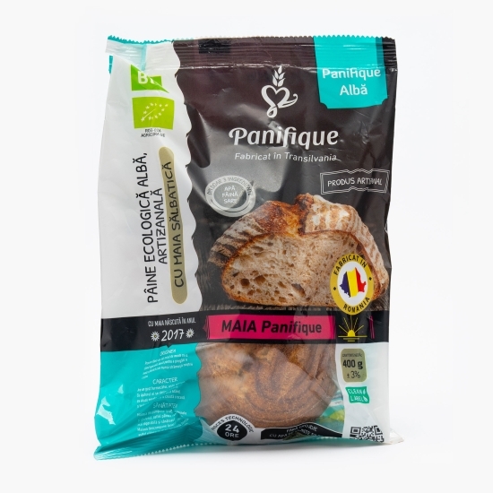 Pâine ecologică albă, artizanală cu maia sălbatică 400g