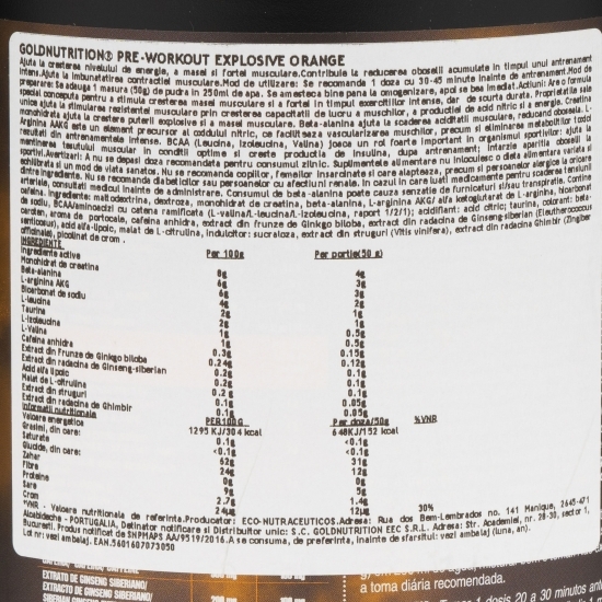Pre-Workout Explosive Juicy Orange 1kg