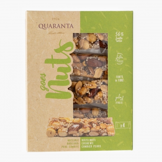 Mini batoane cu alune, caju și pere confiate 120g