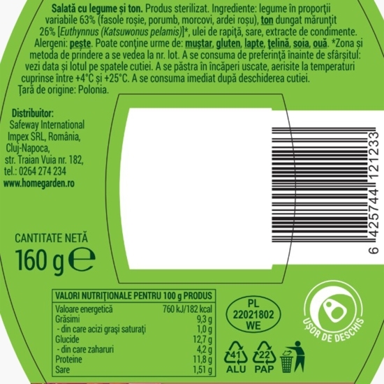 Salată de ton mexicană 160g