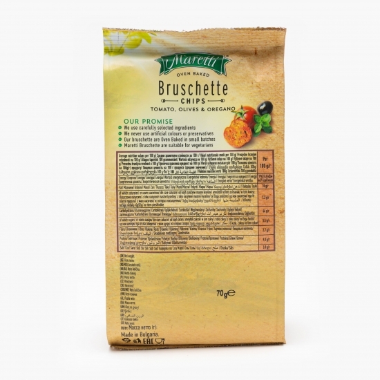 Bruschete cu aromă de tomate, măsline și oregano 70g
