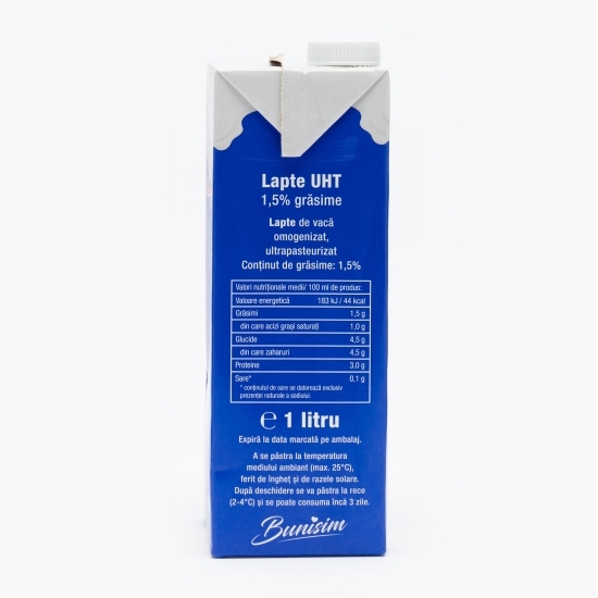 Lapte UHT 1.5% grăsime 1l