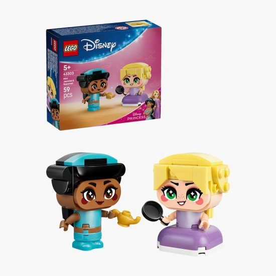 Miniprințesele Jasmine și Rapunzel, 43303 Disney Princess, 59 piese, +5 ani