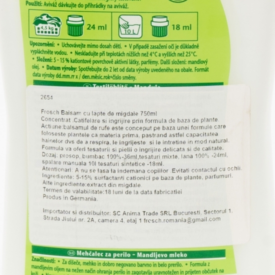 Balsam de rufe Almond Milk, 31 spălări, 0.75l