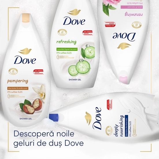 Gel de duș Pampering cu shea și parfum de vanilie 450ml