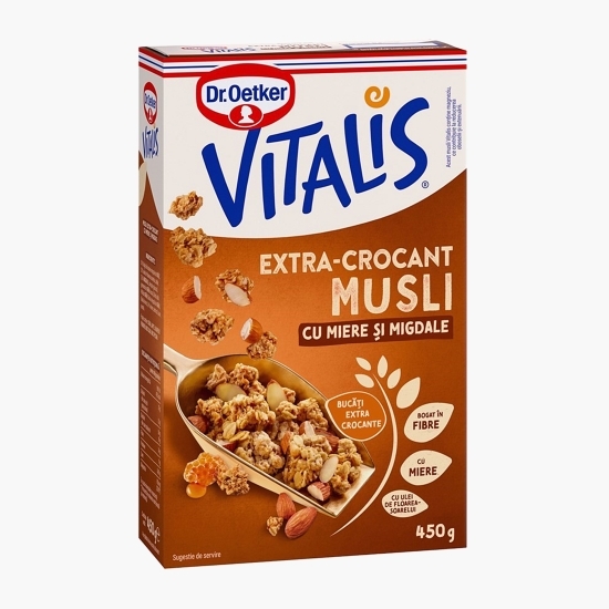 Musli Vitalis extra crocant cu miere și migdale 450g