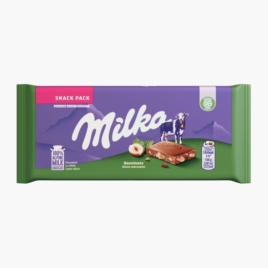 Mini-ciocolată cu lapte și alune mărunțite Snack Pack, 45g