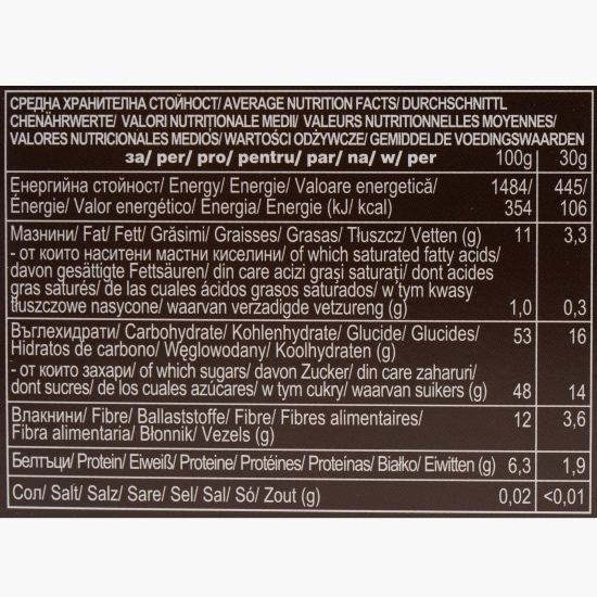 Batoane eco cu cacao, vegan, fără gluten, fără zahăr adăugat 3x30g