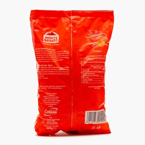Paste făinoase cu ouă - scoici 400g