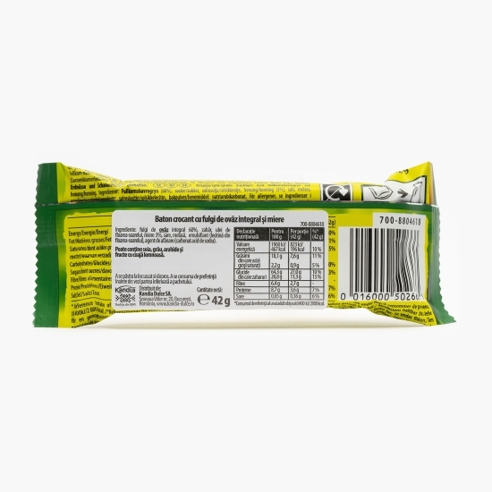 Baton crocant cu ovăz și miere 42g