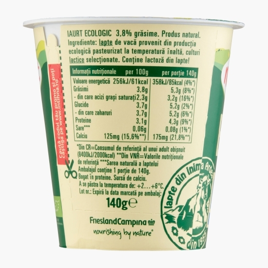 Iaurt natural eco 3.8% grăsime 140g