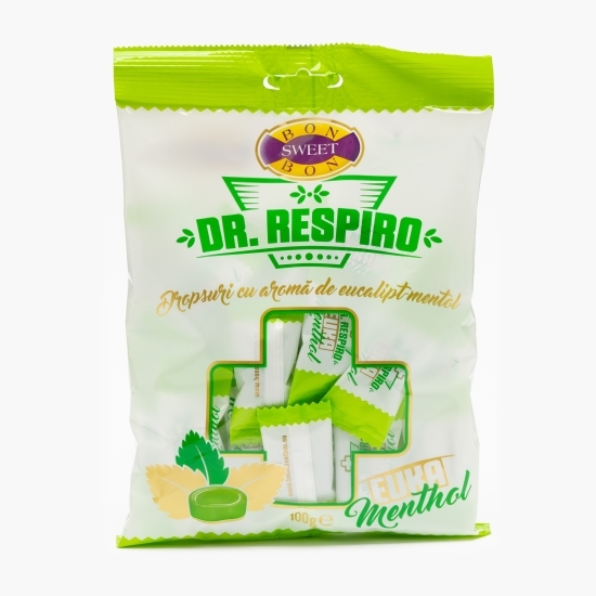 Dropsuri cu aromă eucalipt-mentol Dr. Respiro 100g