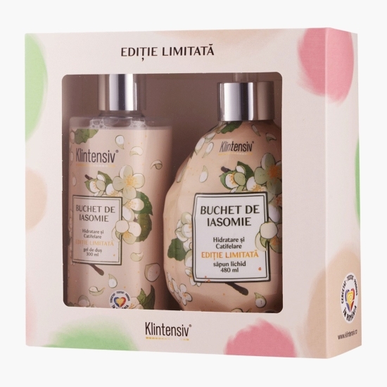 Set cadou gel de duș și săpun lichid - Buchet de iasomie