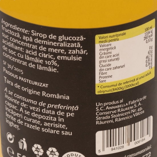 Sirop din soc și lămâie 0.5l