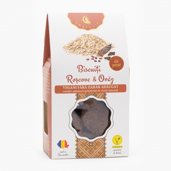 Biscuiți vegani cu roșcove și ovăz 150g