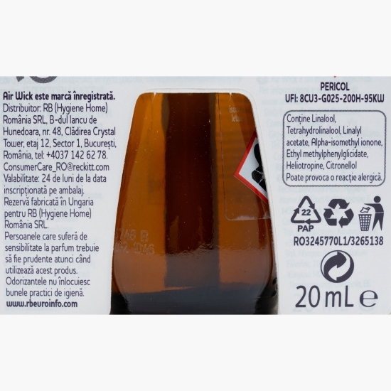 Rezervă pentru difuzor de parfum cu uleiuri esențiale, Aroma Mist Echilibru 20ml