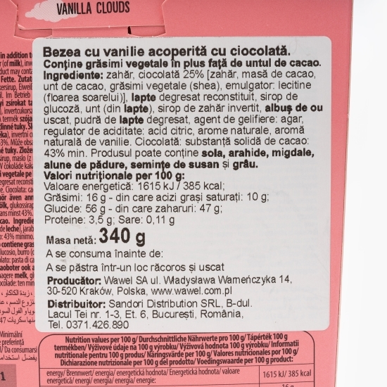 Bezea cu vanilie învelită în ciocolată 340g