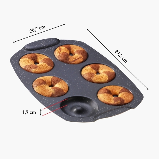 Forma de copt pentru mini gogoși PerfectBake din aluminiu reciclat, 21x29cm, înveliș antiaderent