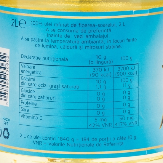 Ulei rafinat de floarea-soarelui 2l