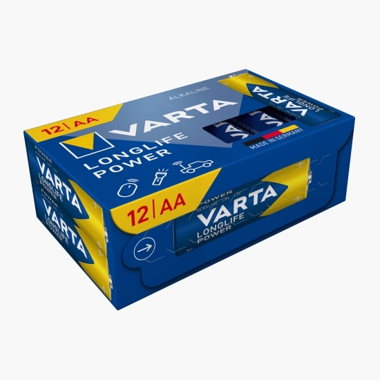 Baterii alcaline Longlife Power AA, 12 buc