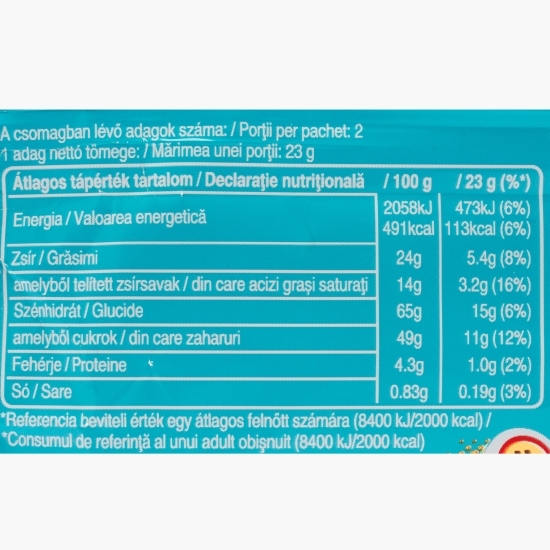 Baton cu biscuit și caramel sărat 2x23g (46g)