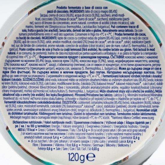 Produs fermentat din cocos cu stracciatella 120g