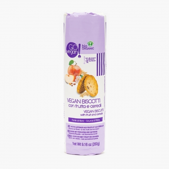 Biscuiți vegani cu fructe și cereale eco 260g