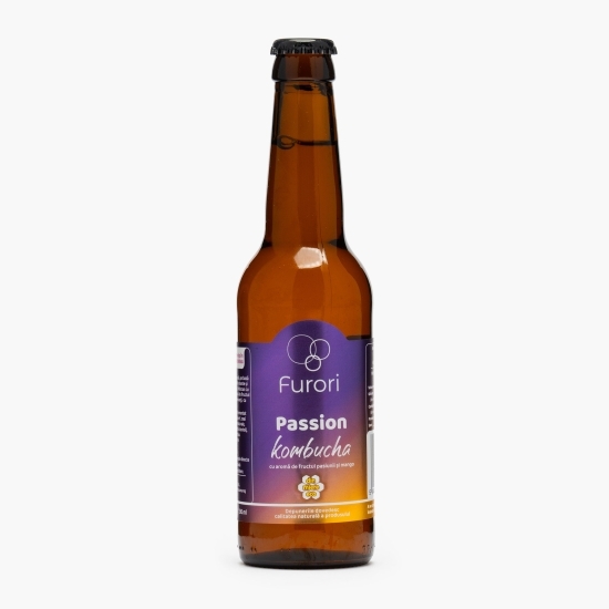 Băutură răcoritoare din kombucha cu aromă de fructul pasiunii si mango 330ml 330 ml