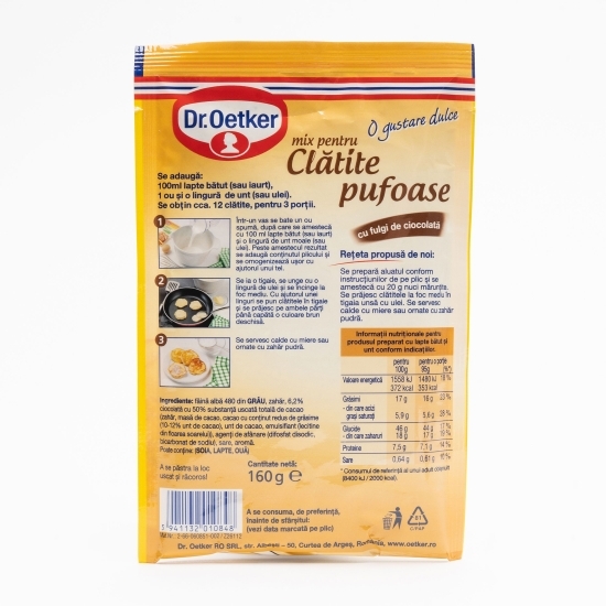 Mix pentru clătite pufoase cu fulgi de ciocolată 160g