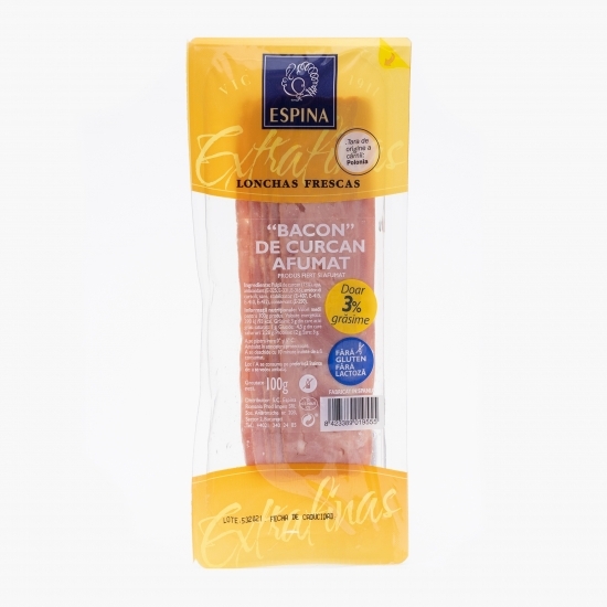 Bacon de curcan afumat 100g