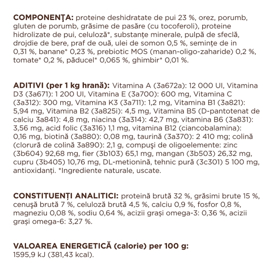 Hrană uscată pentru pisici de interior, 4-în-1, cu pui, 900g