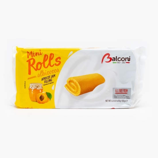 Mini ruladă cu umplutură de caise 180g (6x30g)