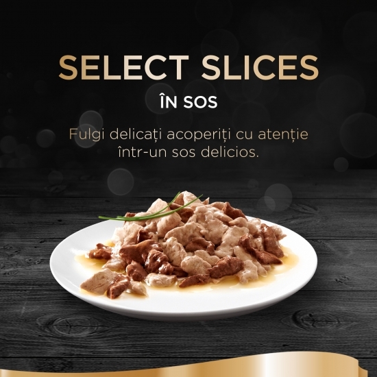 Hrană umedă pentru pisici adulte, 85g, cu pui și vită în sos 
