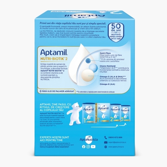 Lapte praf Nutri-Biotik 2, 6-12 luni, 2x600g