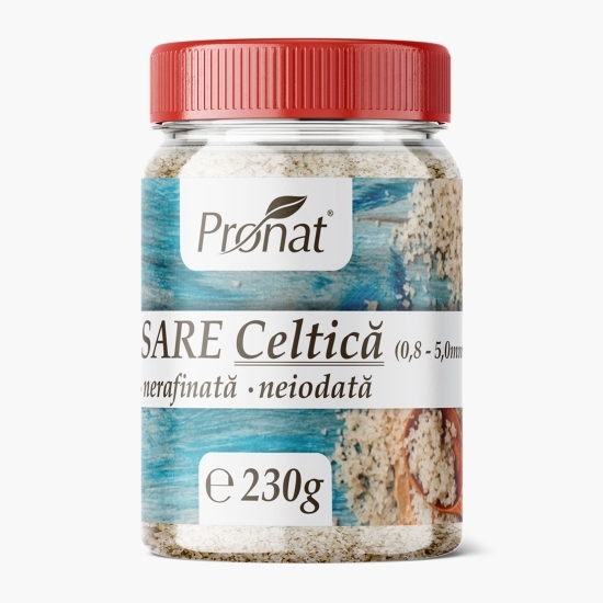 Sare celtică grunjoasă, nerafinată, neiodată 230g