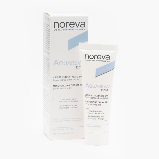 Cremă hidratantă cu textură bogată 24H Aquareva 40ml