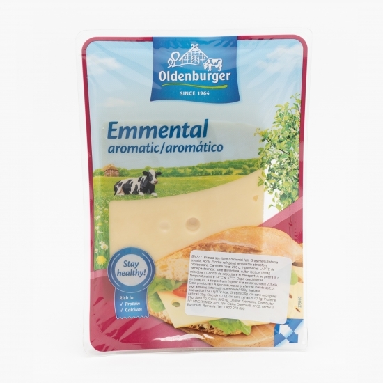 Brânză Emmental felii, 45% grăsime 200g