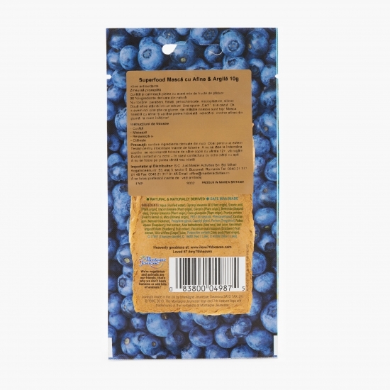 Mască de față Superfood cu afine și argilă 10g