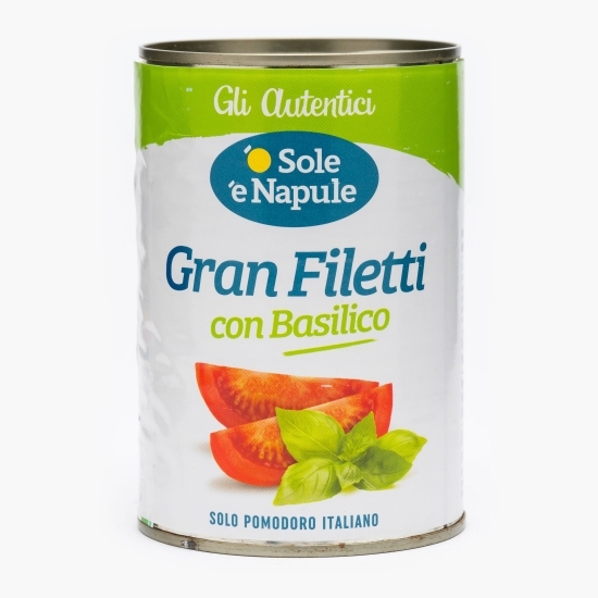 Roșii feliate cu busuioc 400g