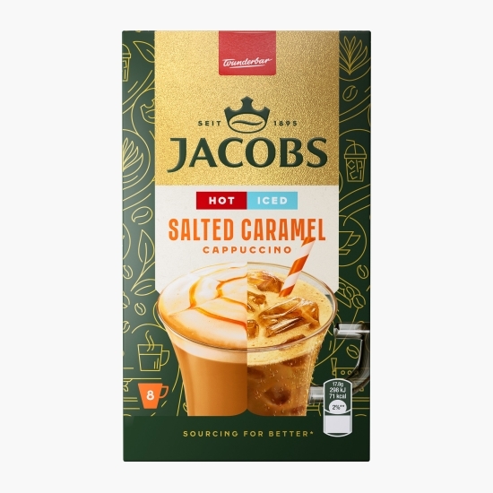 Iced Cappuccino salted caramel plicuri 8x17.8g, cafea solubilă 